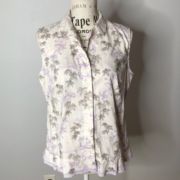 Columbia Tops - Columbia River Resort Floral With Crane Bird